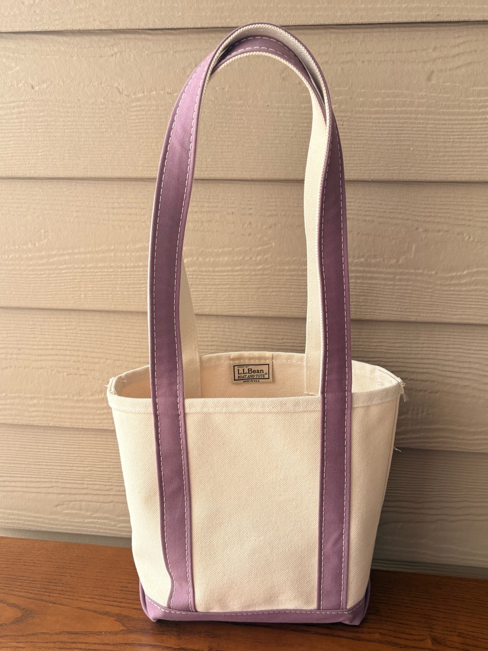 L.L. Bean Boat and Tote®, Open-Top Mauve Small Long Handles